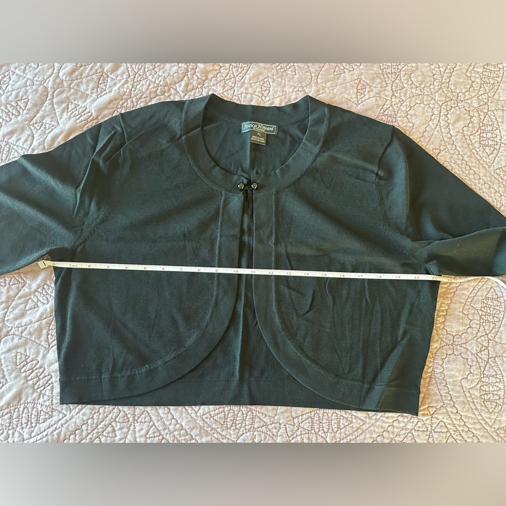 Jessica Howard black bolero shrug, XL - Picture 4 of 11